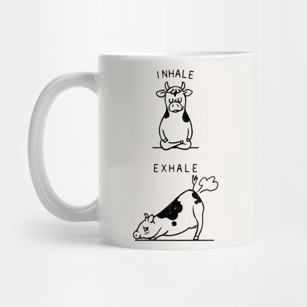 Inhale Exhale Cow by huebucket